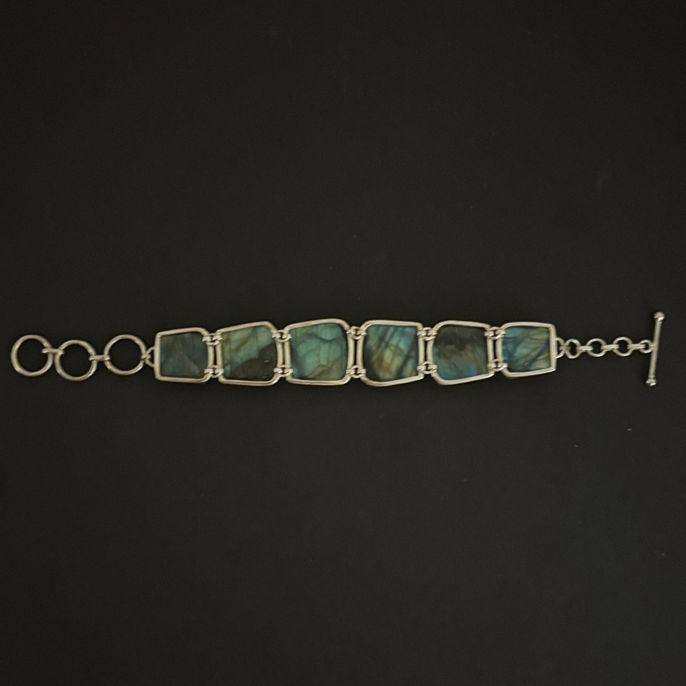 Labradorite Stone Bracelet With Toggle Clasp - image 2